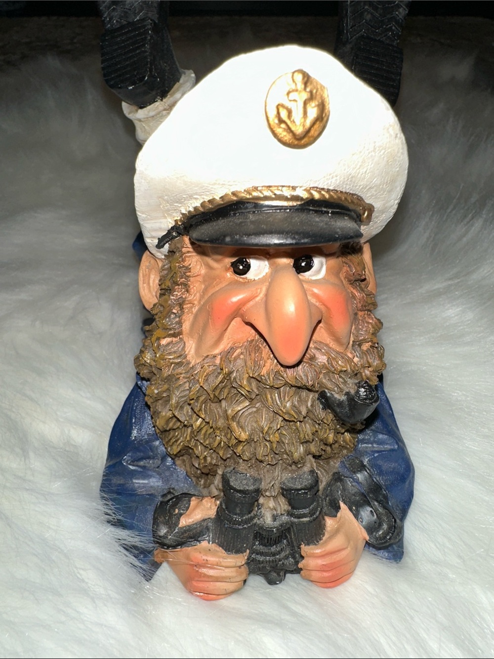 Whimsical Nautical Captain Figurine Wine Bottle Holder